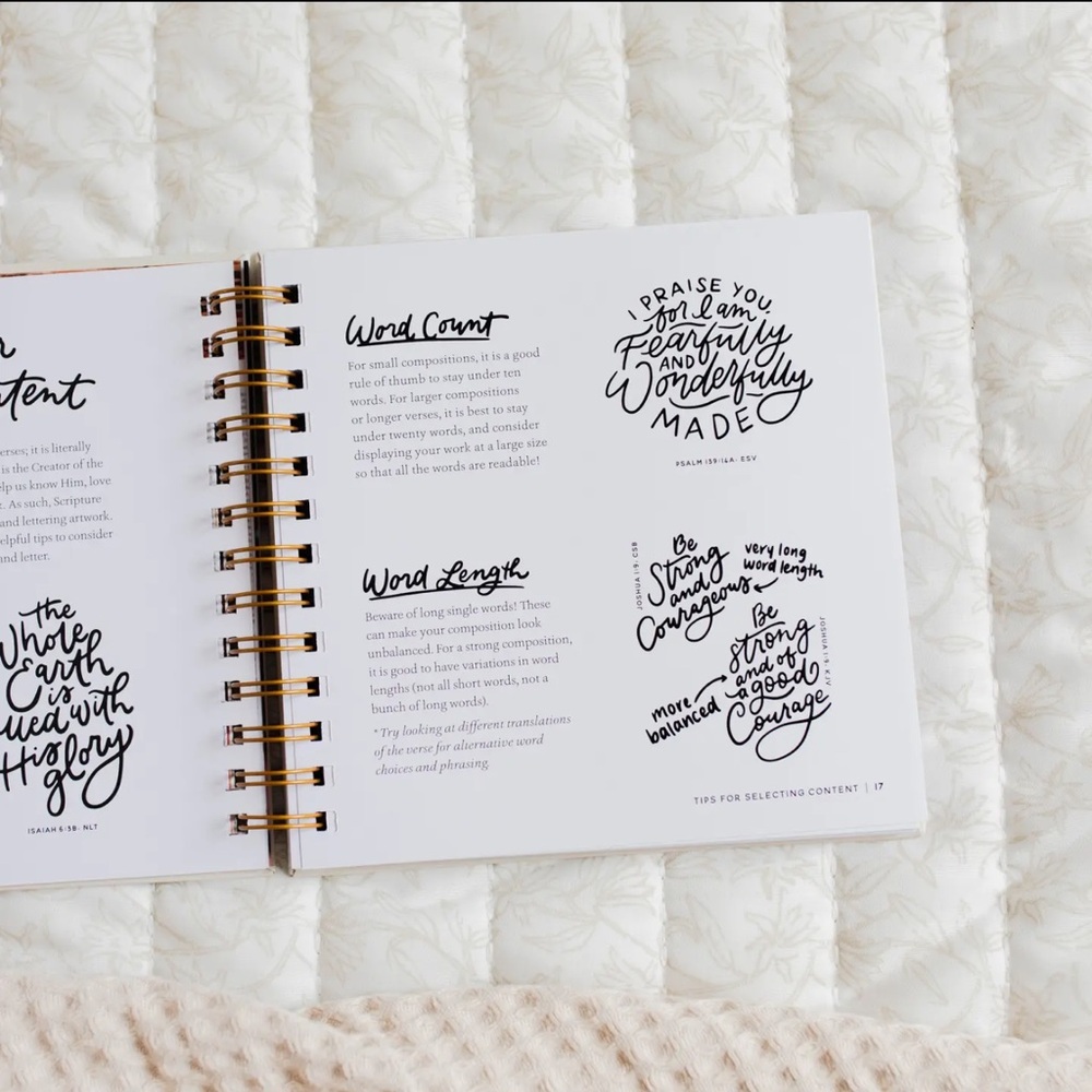 Scripture Lettering Workbook – Gold on Cream - Picture 5 of 8